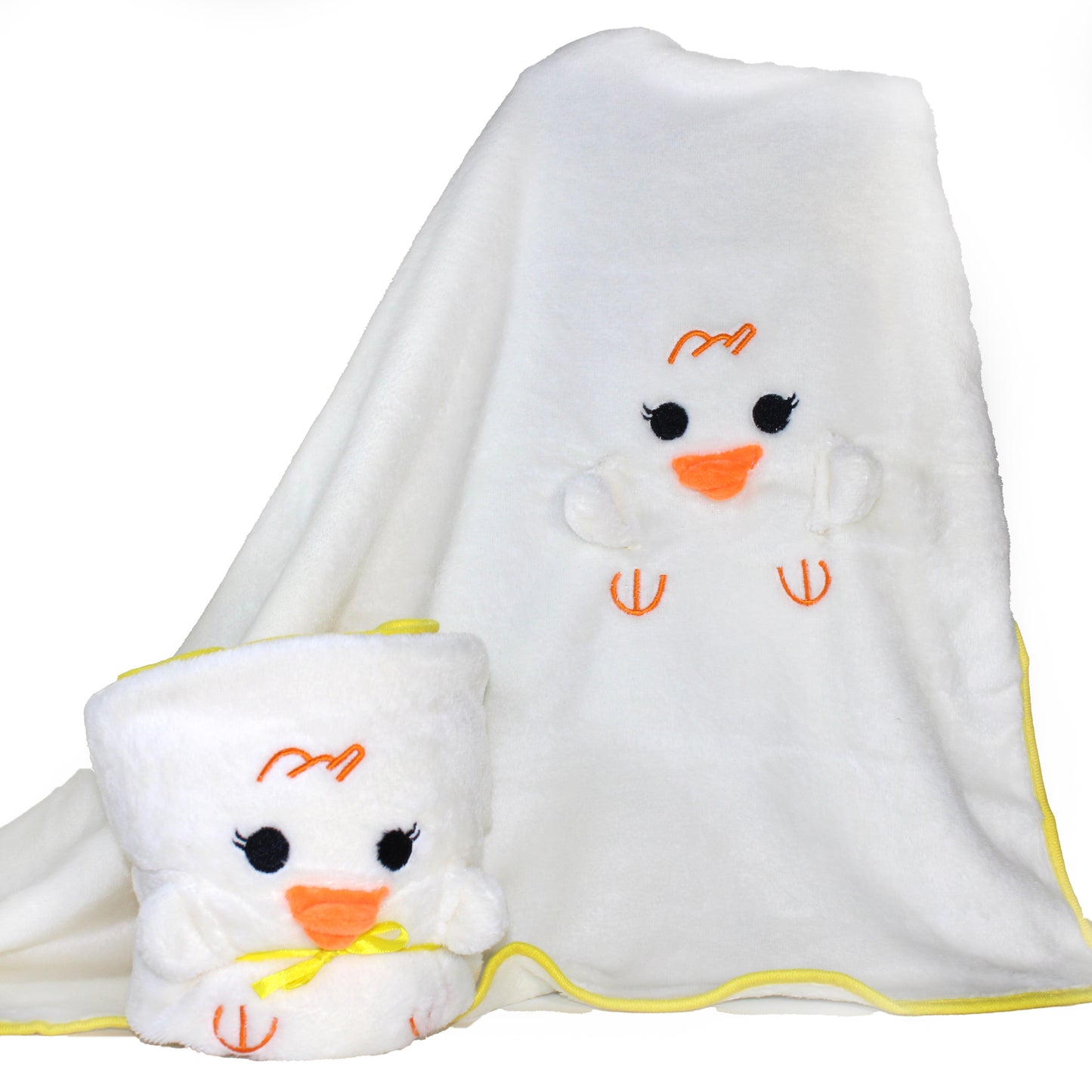 2-in-1 Soft Plush Blanket Cute Duck