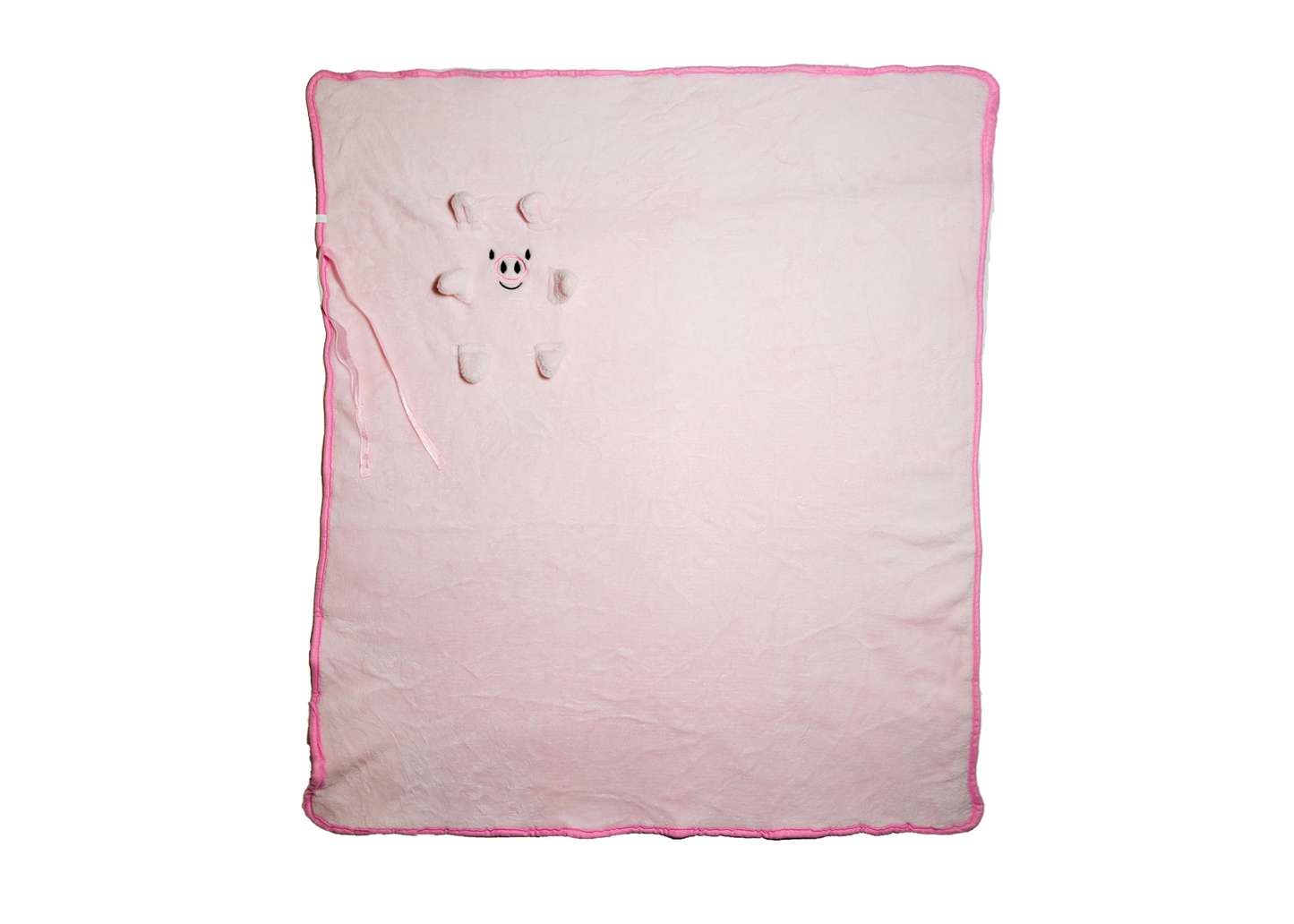 2-in-1 Soft Plush Blanket Plush Toy Pink Pig