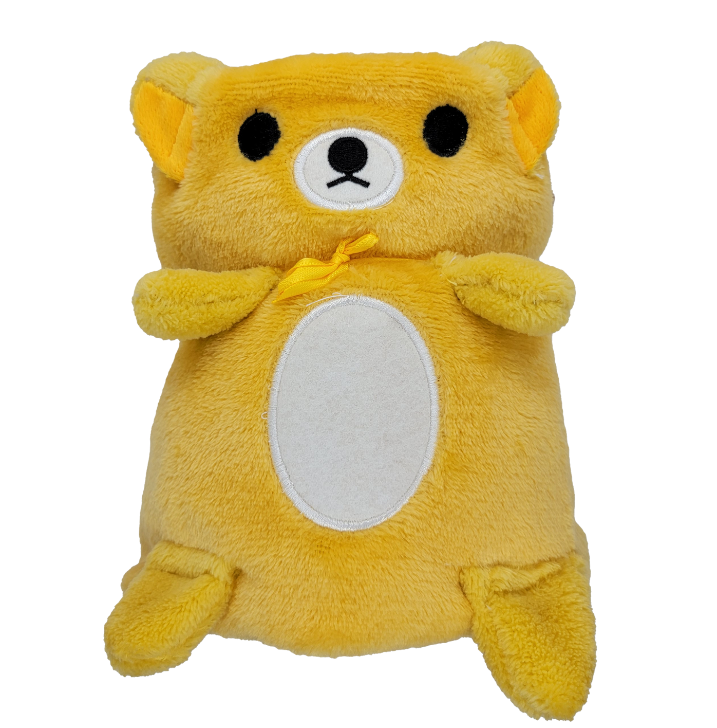 2-in-1 Soft Plush Blanket Plush Toy Yellow Bear