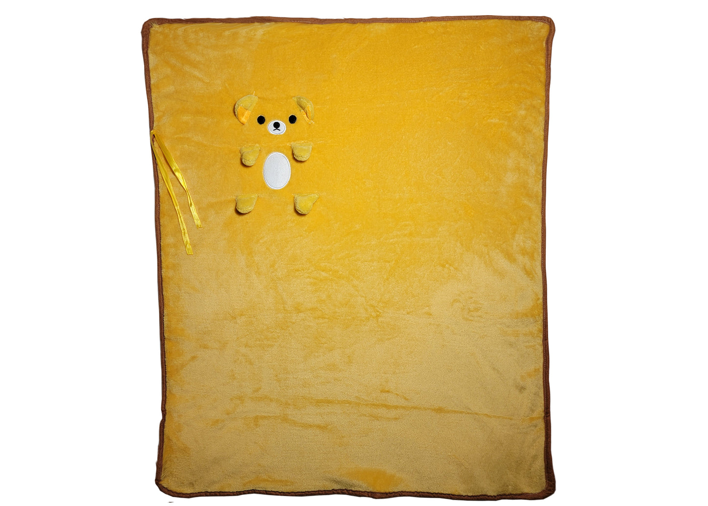 2-in-1 Soft Plush Blanket Plush Toy Yellow Bear