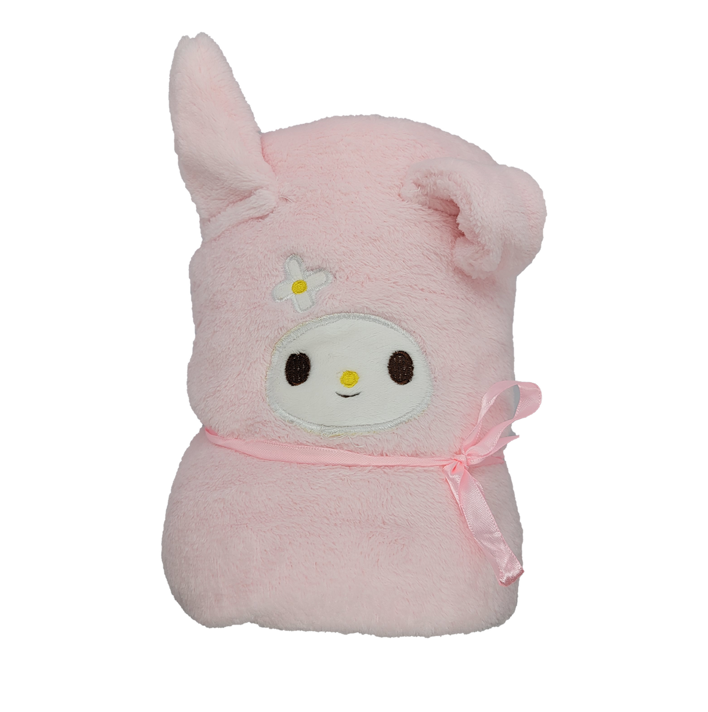 2-in-1 Soft Plush Blanket Plush Toy Pink Bunny