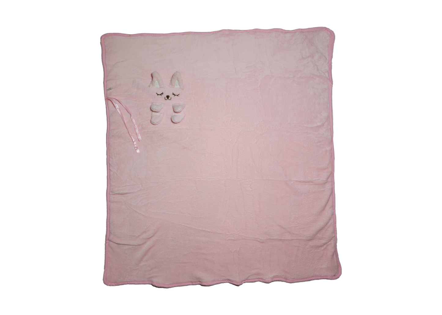 2-in-1 Soft Plush Blanket Plush Toy Pink Cat