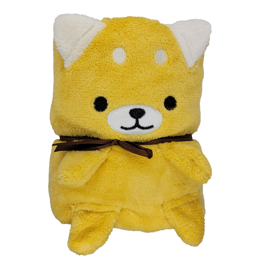 2-in-1 Soft Plush Blanket Plush Toy Yellow Dog